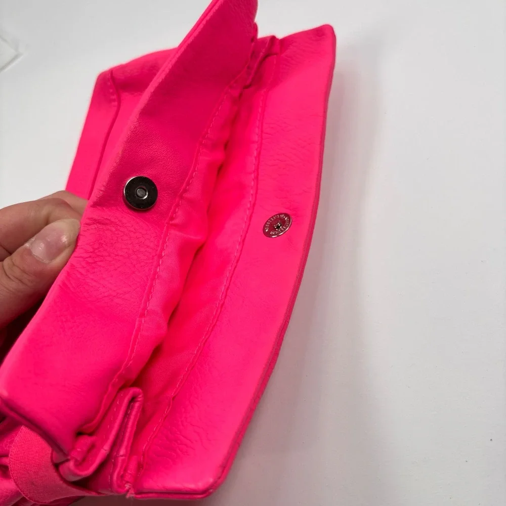 Victoria's Secret Women Clutch Bag Cosmetic Makeup Bag Pencil Pouch Neon Pink